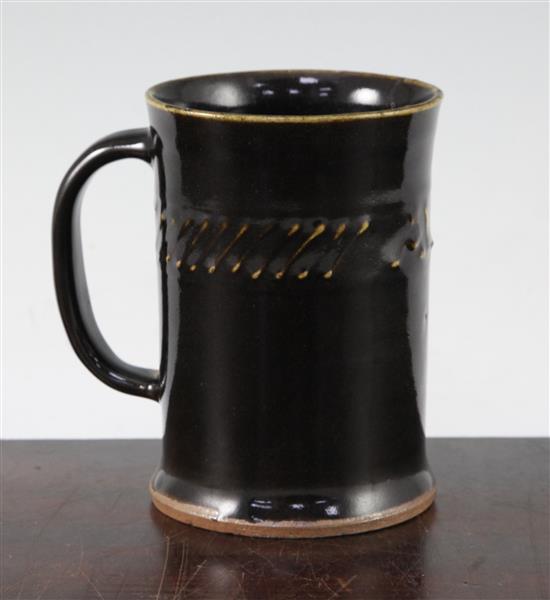 Bernard Leach. A St Ives pottery ALE mug, 13cm